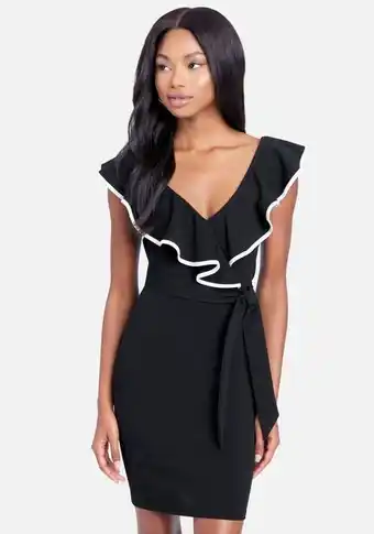 Bebe V neck flutter dress oferta