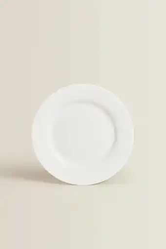 Plato postre bone china diseño liso
