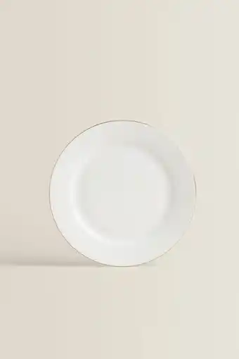 ZARA Plato postre bone china filo oferta