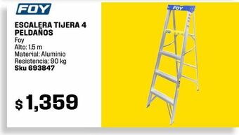 Sodimac Homecenter Escalera tijera 4 peldaños oferta