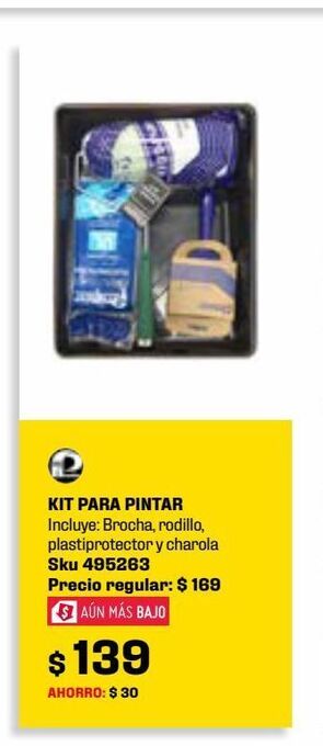 Sodimac Homecenter Kit rodillo y brocha domést 9" 5 pzas oferta