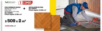 Sodimac Homecenter Piso cerámico acacia 45x45 cm oferta