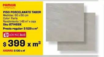 Sodimac Homecenter Porcelanato tabor perla 60x60 1,48 mt oferta