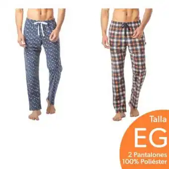 Sam's Club Pantalón de pijama para caballero nautica talla eg azul/naranja 2 pzas oferta