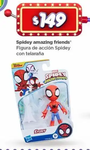 Spidey amazing friends figura de acción spidey con telaraña