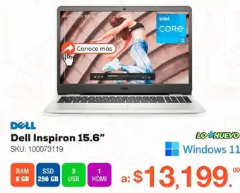 Laptop dell w1t ci3 8gb 256sd