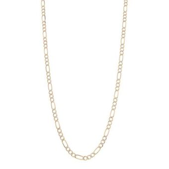 Nacional Monte de Piedad Collar de tres eslabones por uno platinado en oro amarillo 14 kilates. oferta