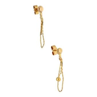 Nacional Monte de Piedad Broqueles con colgantes articulados en oro amarillo 18 kilates. oferta