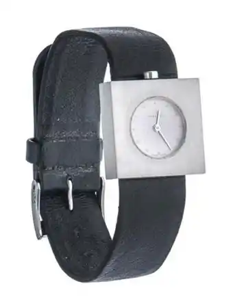 Reloj milus para dama en acero inoxidable correa de piel.