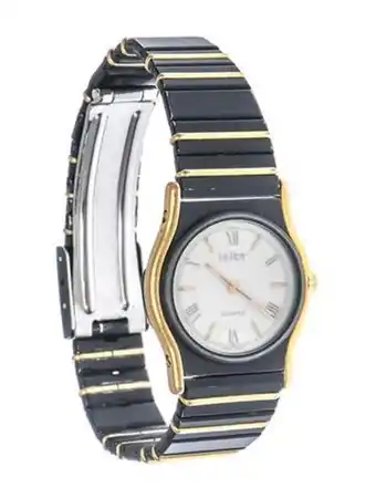 Reloj le roy para dama en acero pavonado y acero chapa.
