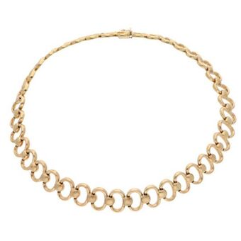 Nacional Monte de Piedad Gargantilla eslabón articulado en oro amarillo 14 kilates. oferta