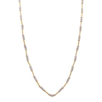 Nacional Monte de Piedad Collar eslabón combinado en oro dos tonos 14 kilates. oferta