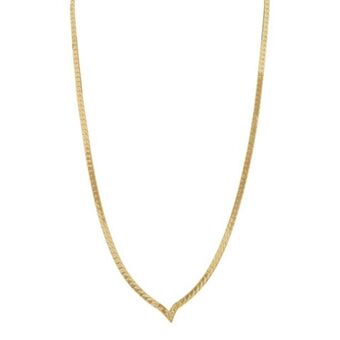 Nacional Monte de Piedad Gargantilla eslabón planchado en oro amarillo 14 kilates. oferta