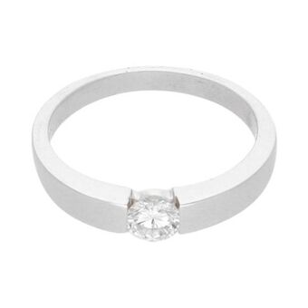 Nacional Monte de Piedad Anillo solitario con diamante en oro blanco 14 kilates. oferta