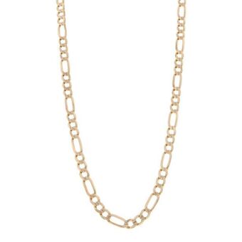 Nacional Monte de Piedad Collar de tres eslabones por uno platinados en oro amarillo 14 kilates. oferta