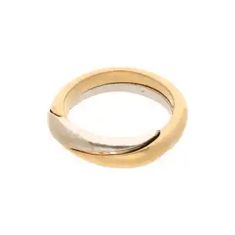 Nacional Monte de Piedad Alianza dos piezas diseño especial firma tane en oro dos tonos 18 kilates. oferta
