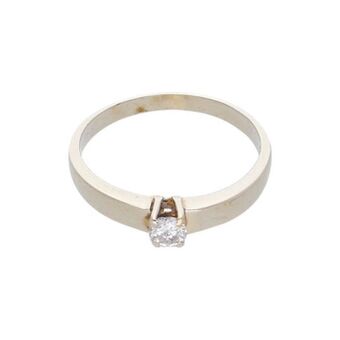 Nacional Monte de Piedad Anillo solitario con diamante en oro blanco 14 kilates. oferta