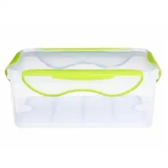 Contenedor rectangular de plástico  2.3 l  con tapa hermética