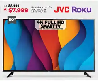 Office Depot Smart tv jvc roku 50" oferta
