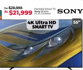 Office Depot Pantalla smart tv sony bravia 55" oferta