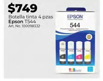Office Depot Tinta impresora epson t544 4pzas oferta