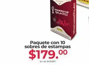 Paquete con 10 sobres de estampas