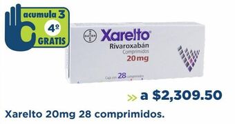 Farmacia San Pablo Xarelto 20mg 28 comprimidos oferta