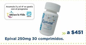 Farmacia San Pablo Epival 250mg 30 comprimidos oferta