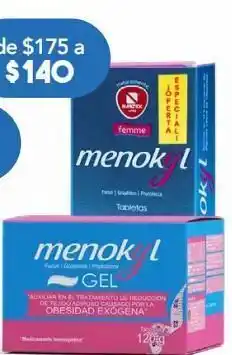 Farmacia San Pablo Menokyl paquete gel 120g + 60 tabletas oferta