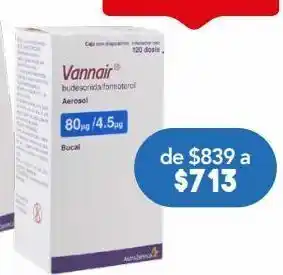 Farmacia San Pablo Vannair aerosol 80/4.5mcg 120 dosis oferta