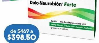 Farmacia San Pablo Dolo-neurobión forte 50mg 30 tabletas oferta