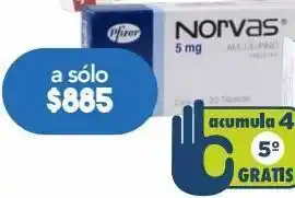 Norvas 5mg 30 tabletas