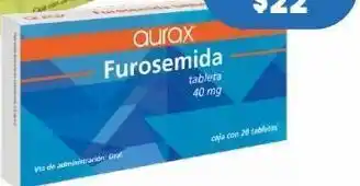 Furosemida tab 40mg c/20 aurax