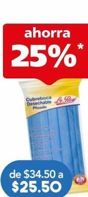 Farmacia San Pablo Le roy cubreboca plisado azul c/5pzs oferta