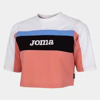 Camiseta manga corta mujer california rosa blanco