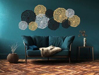 Muebles Dico Set de 11 figuras decorativas para pared coral negro oferta