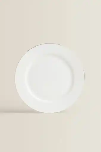Plato llano bone china filo