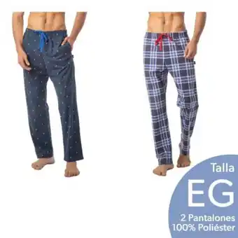 Sam's Club Pantalón de pijama para caballero nautica talla eg azul 2 pzas oferta