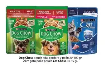 Zorro Dog Chow Pouch Adul cordero y pollo 20-100 gr lim gato pollo pouch Cat Chow 24-85gr oferta