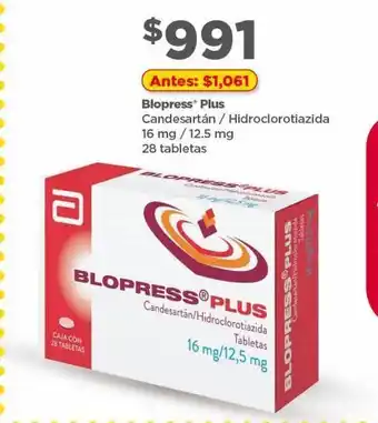 Bodega Aurrerá Biopress plus 28 tabletas oferta