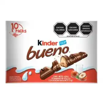 Sam's Club Chocolate kinder bueno bueno 10 pzas oferta