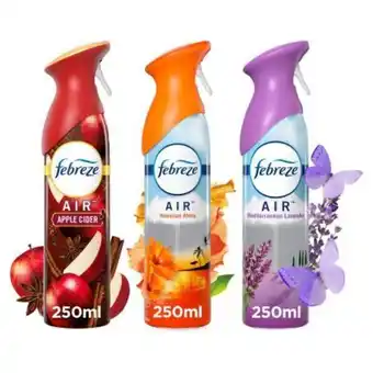 Sam's Club Aromatizante en aerosol febreze air 3 pzas de 250 g c/u oferta