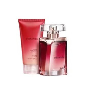 Ésika Set perfume de mujer + loción perfumada vibranza oferta