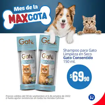 Gato Consentido Shampoo para Gato Limpieza en Seco 150 ml