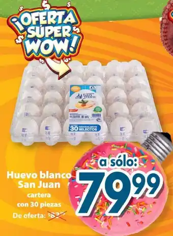 S-Mart San Juan Huevo blanco cartera 30 piezas oferta