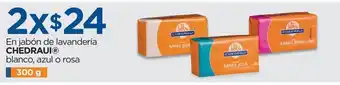 Jabón de lavandería chedraui blanco, azul o rosa 300 g