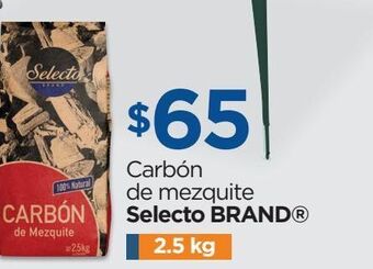 Chedraui Carbón de mezquite selecto brand 2.5 kg oferta