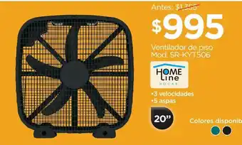 Chedraui Home line ventilador de piso mod. sr-kyt506 oferta