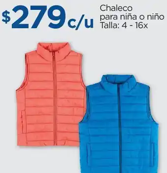 Chedraui Chaleco para niña o niño talla: 4 - 16x oferta