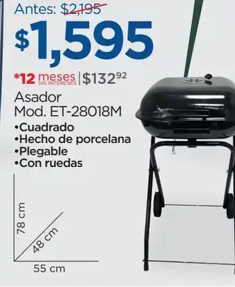 Home line asador mod. et-28018m